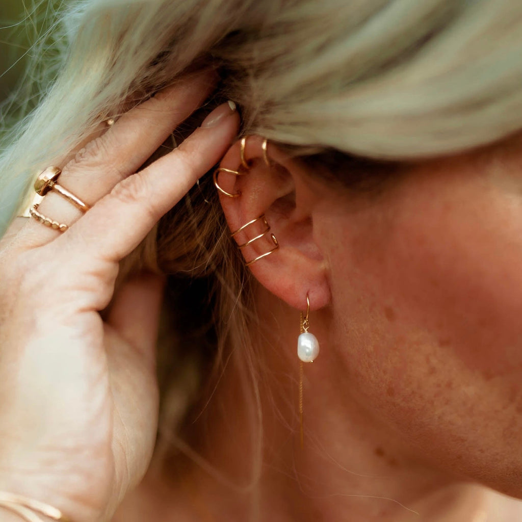 Sea Breeze Threader Earrings