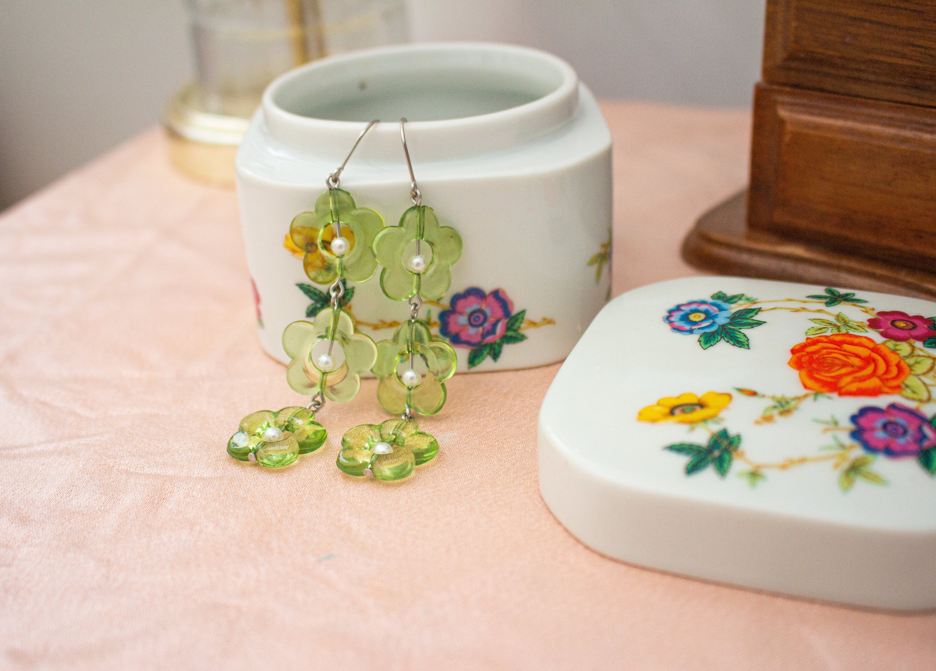 Summer Flower Acrylic Dangle Earrings