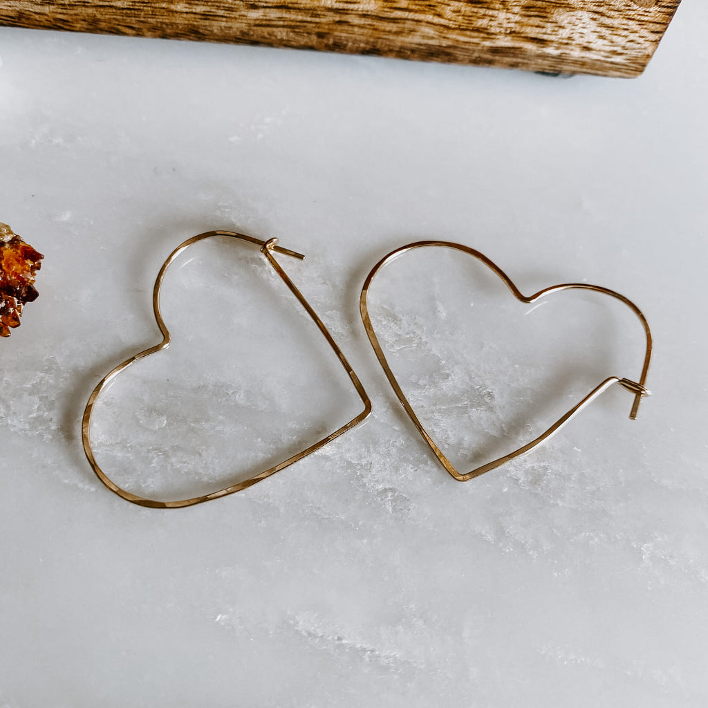 Mini Heart Shaped Threader Earrings