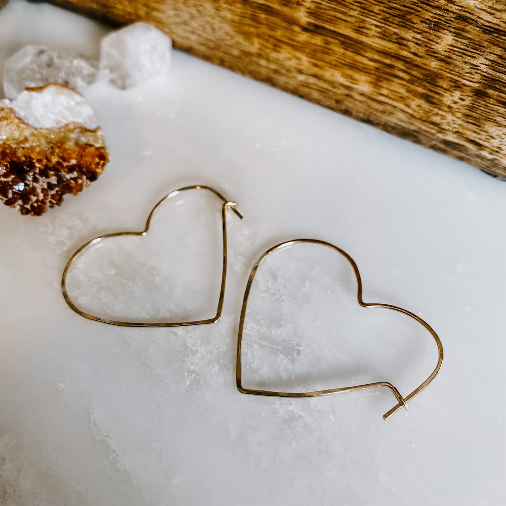 Mini Heart Shaped Threader Earrings