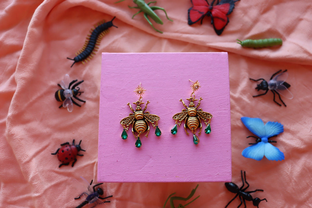 Queen Bee Metal Dangles