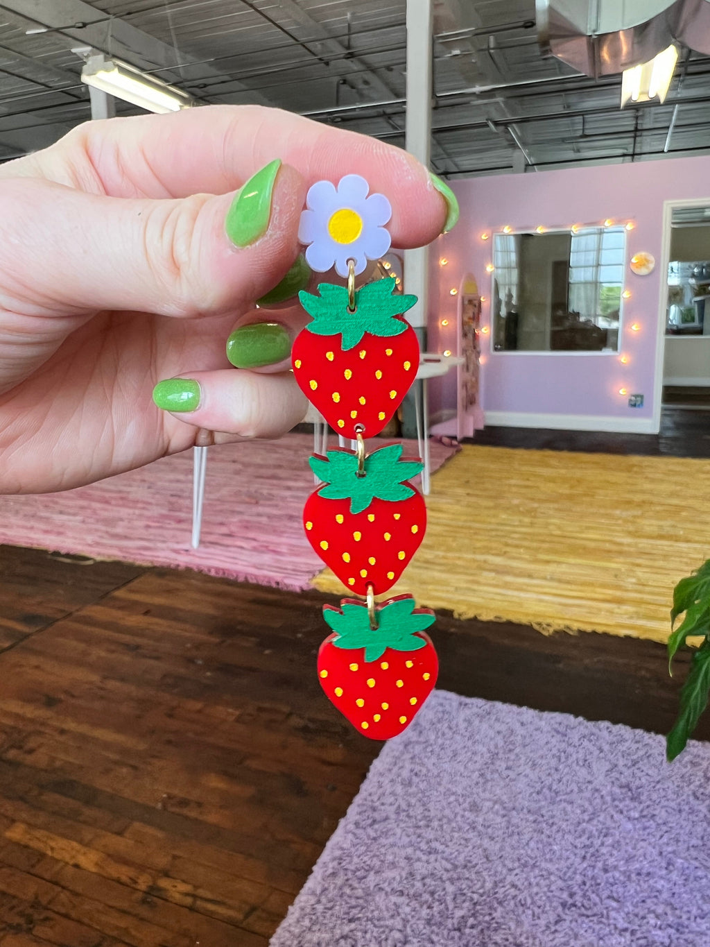 Strawberry Large Dangles
