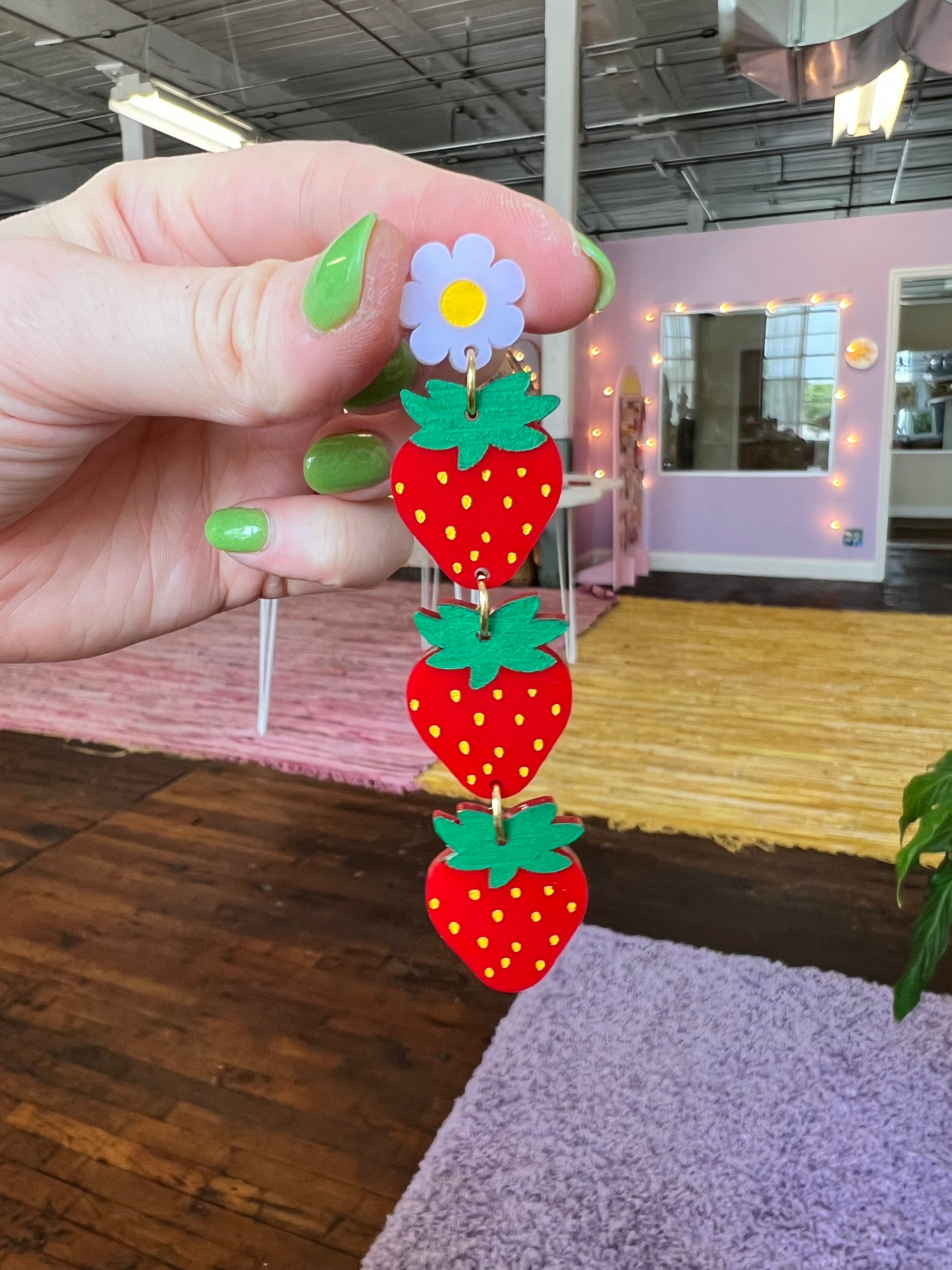 Strawberry Large Dangles