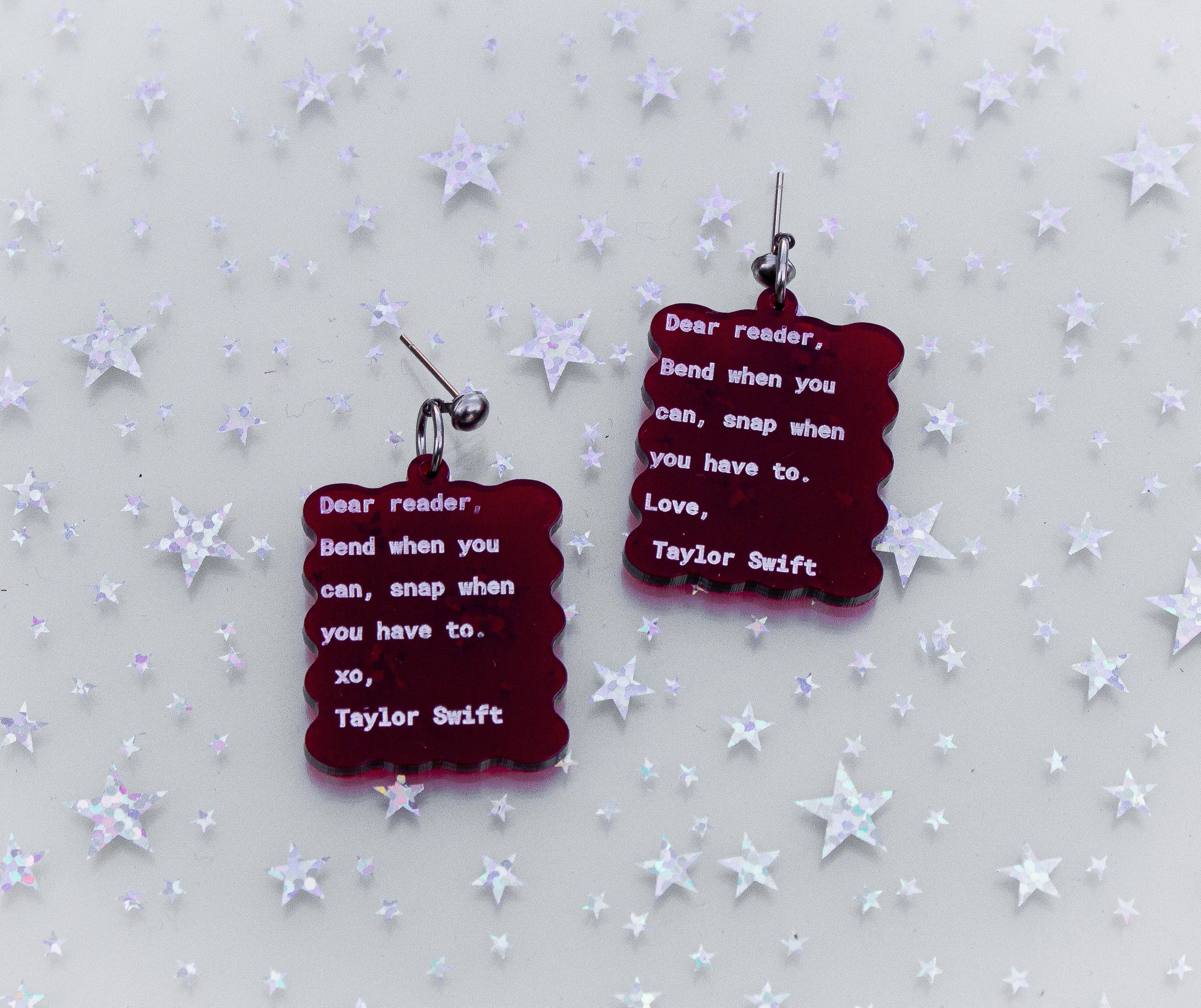 Dear Reader Taylor Swift Earrings