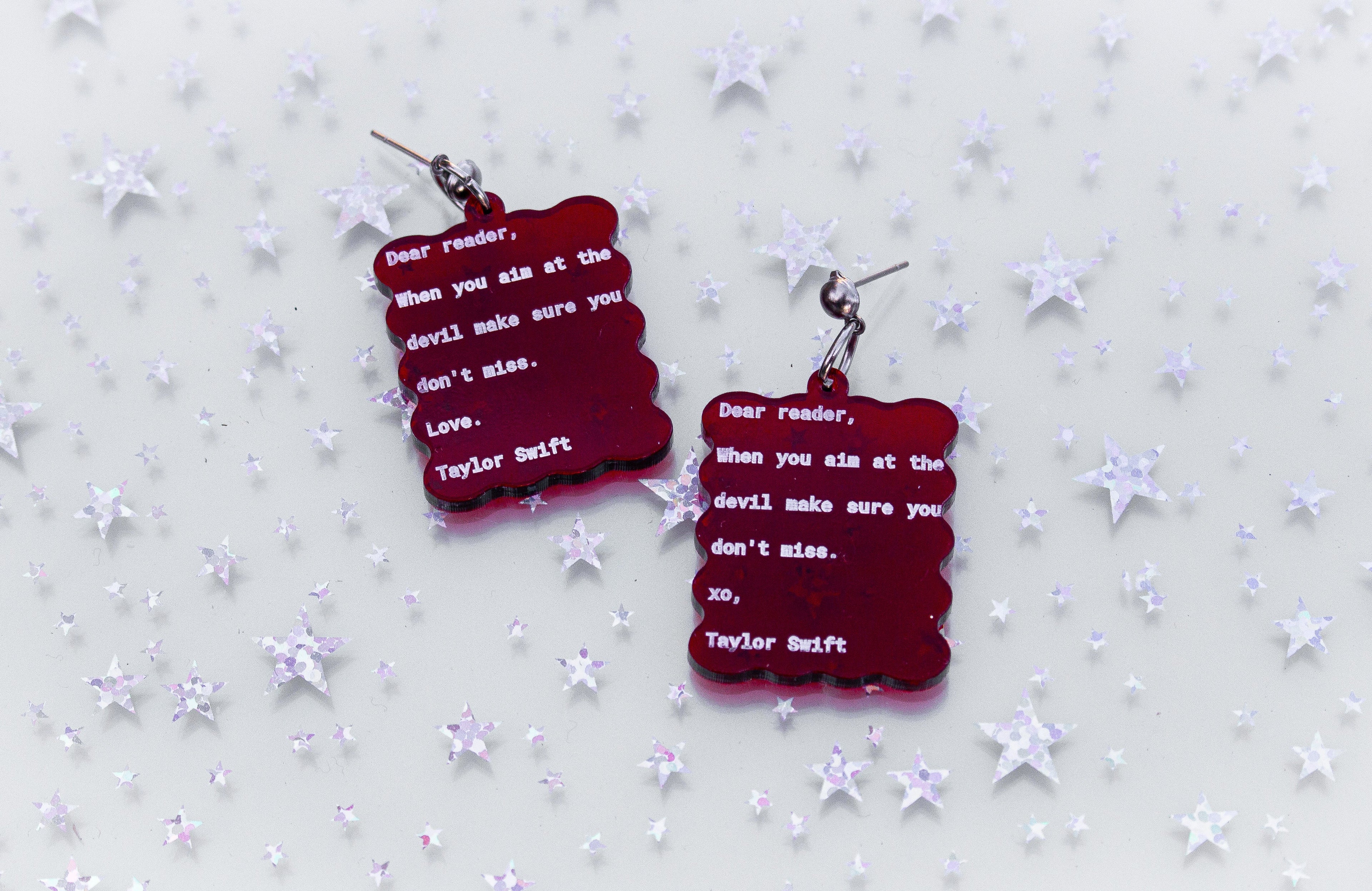 Dear Reader Taylor Swift Earrings