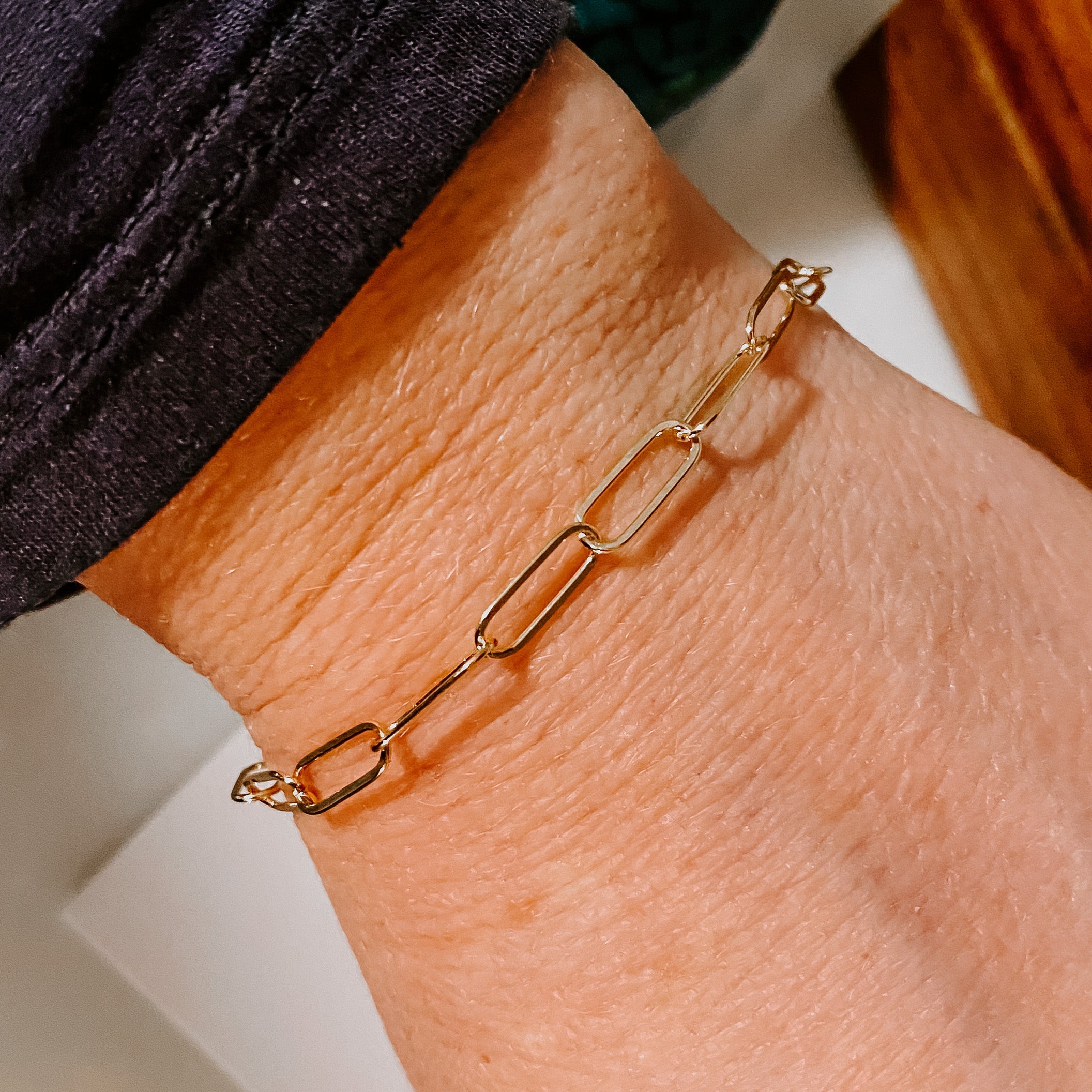 Paperclip Chain Link Bracelet