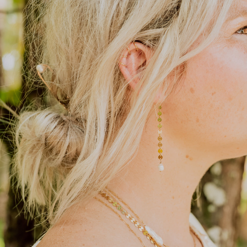 Sand Dollar Pearl Earrings