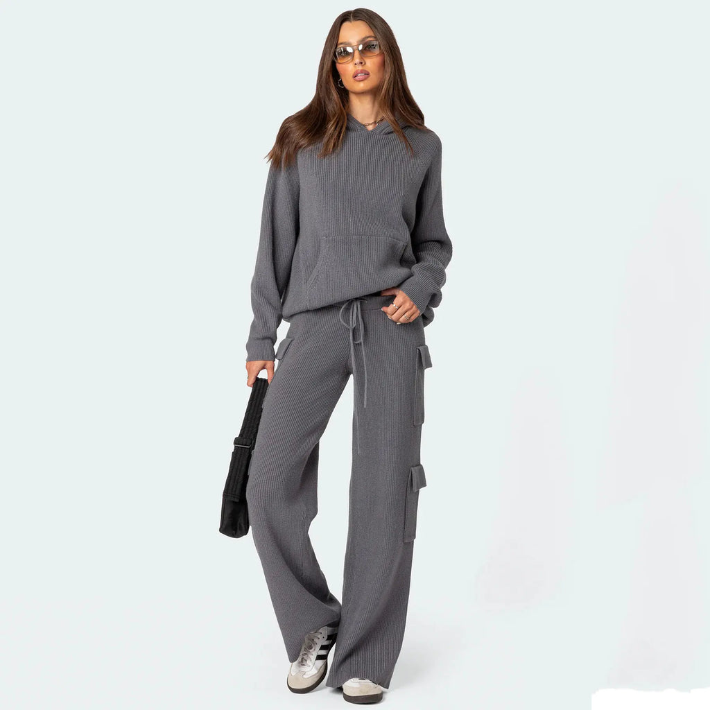 Luxe Knit Hoodie Cargo Set (One Piece)