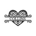 Fancy Heart Personalized Gifts - Custom Metal Sign