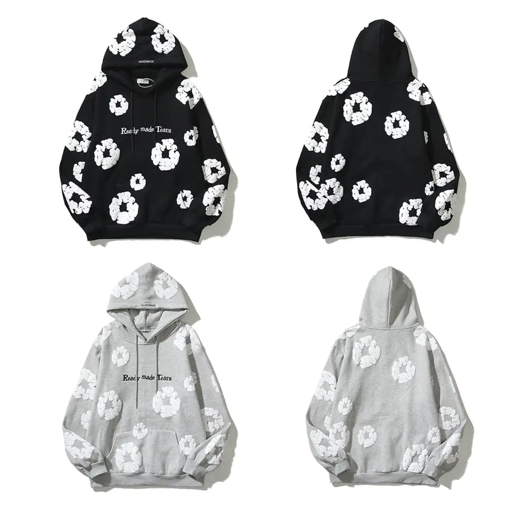 Printed Hoodie Colorful Cotton Long Sleeved Sweater
