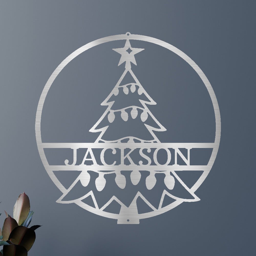 Christmas Tree Personalized Gifts - Custom Metal Sign