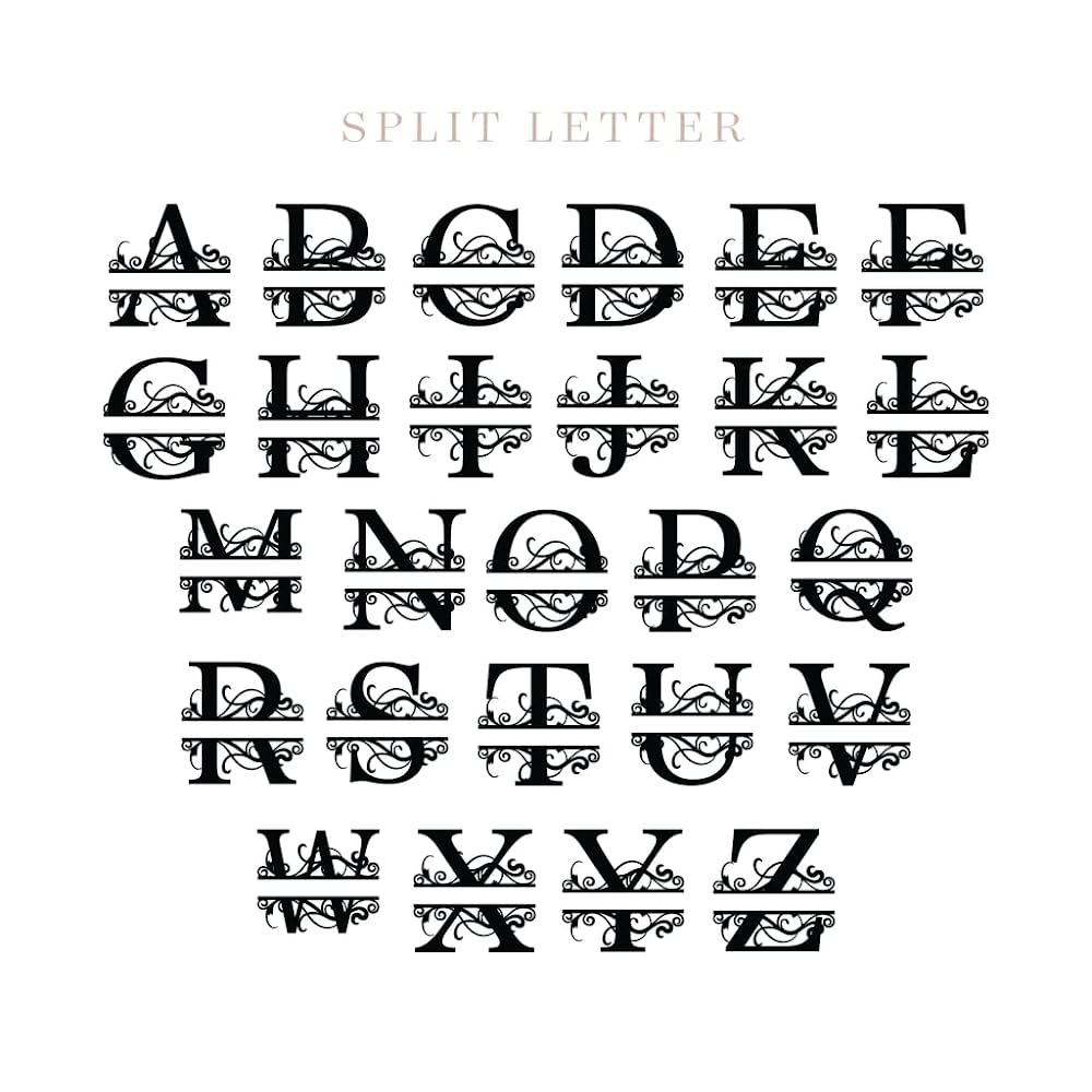 Personalized Family Split Letter Monogram - Custom Metal Wedding Gift