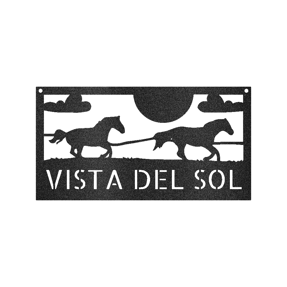 Personalized Metal Horse Sign - Custom Ranch & Barn Wall Art