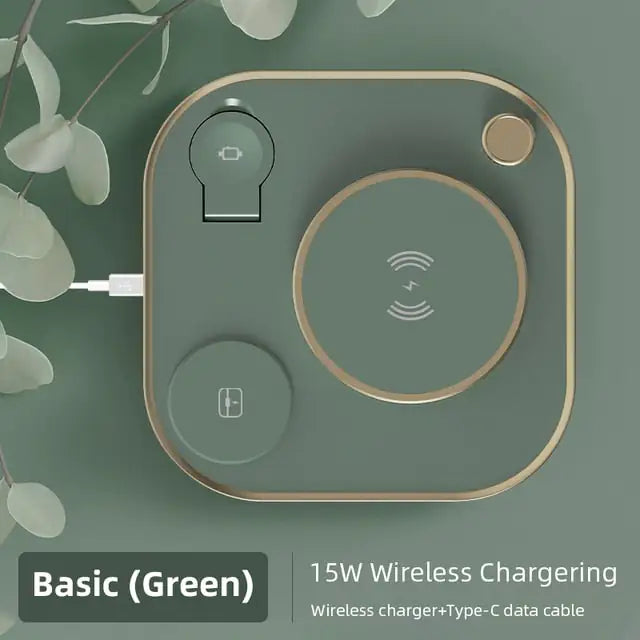 15w Fast 3 In 1 Wireless Charger Lamp