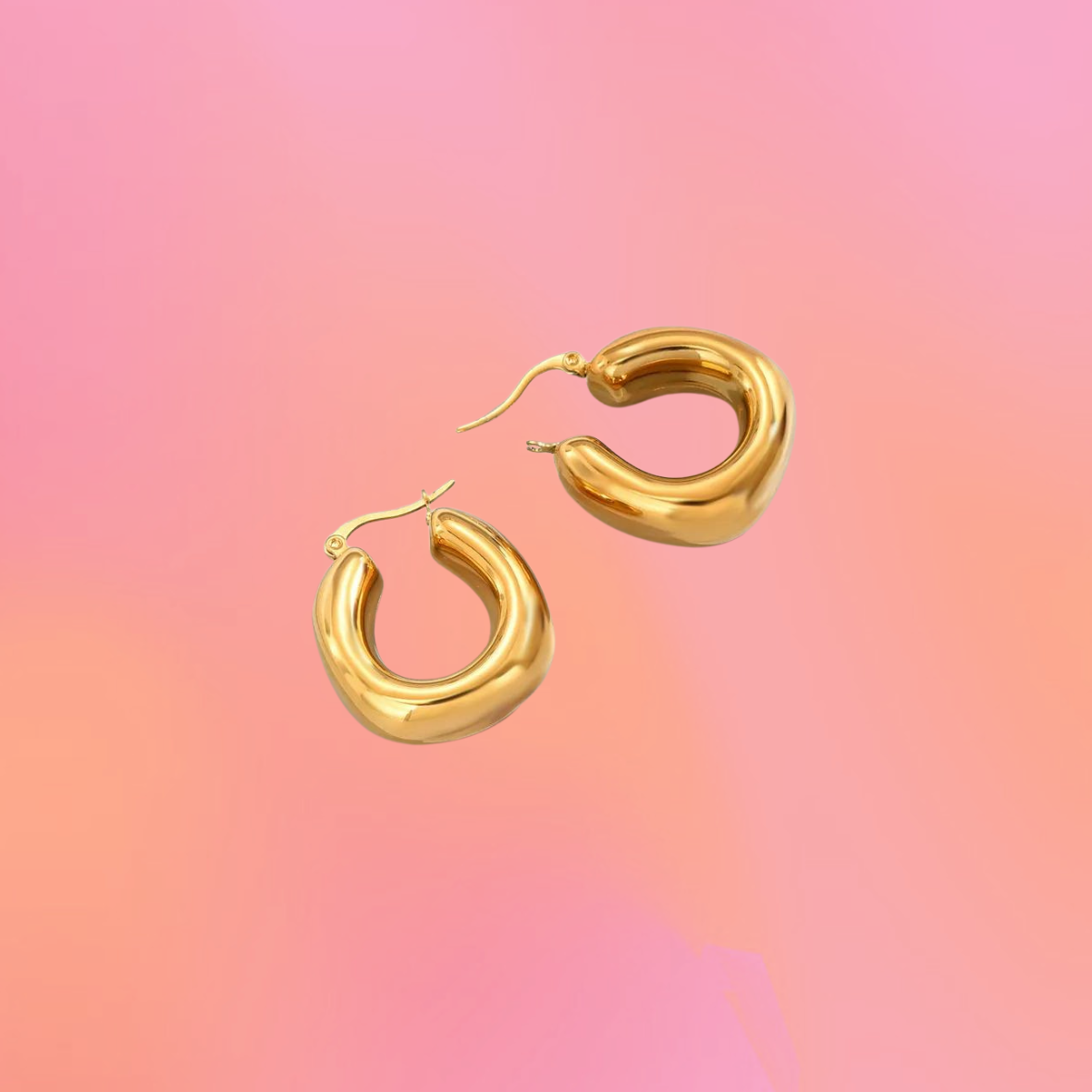 Chunky Retro Titanium Hoop