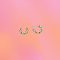 Mini Mixed Metal Titanium Hoop