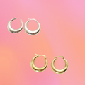 Retro Titanium Hoop Earrings