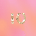 Inlaid Zircon Hoop Earrings