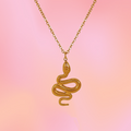 Snake Charm Titanium Necklace