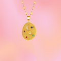 Sun and Moon Dazzling Titanium Necklace