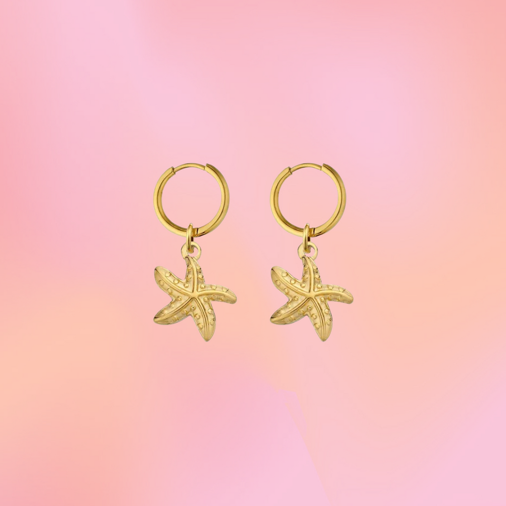 Mermaid Titanium Charm Earrings