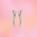 Squiggle Titanium Statement Earrings