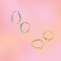Titanium Braided Hoop Earrings
