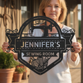 Custom Metal Sign for Quilting & Sewing Craft Rooms