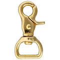 Horse Tack Solid Brass Trigger Snap Square Eye Snap Loop Eye 2-1/2"