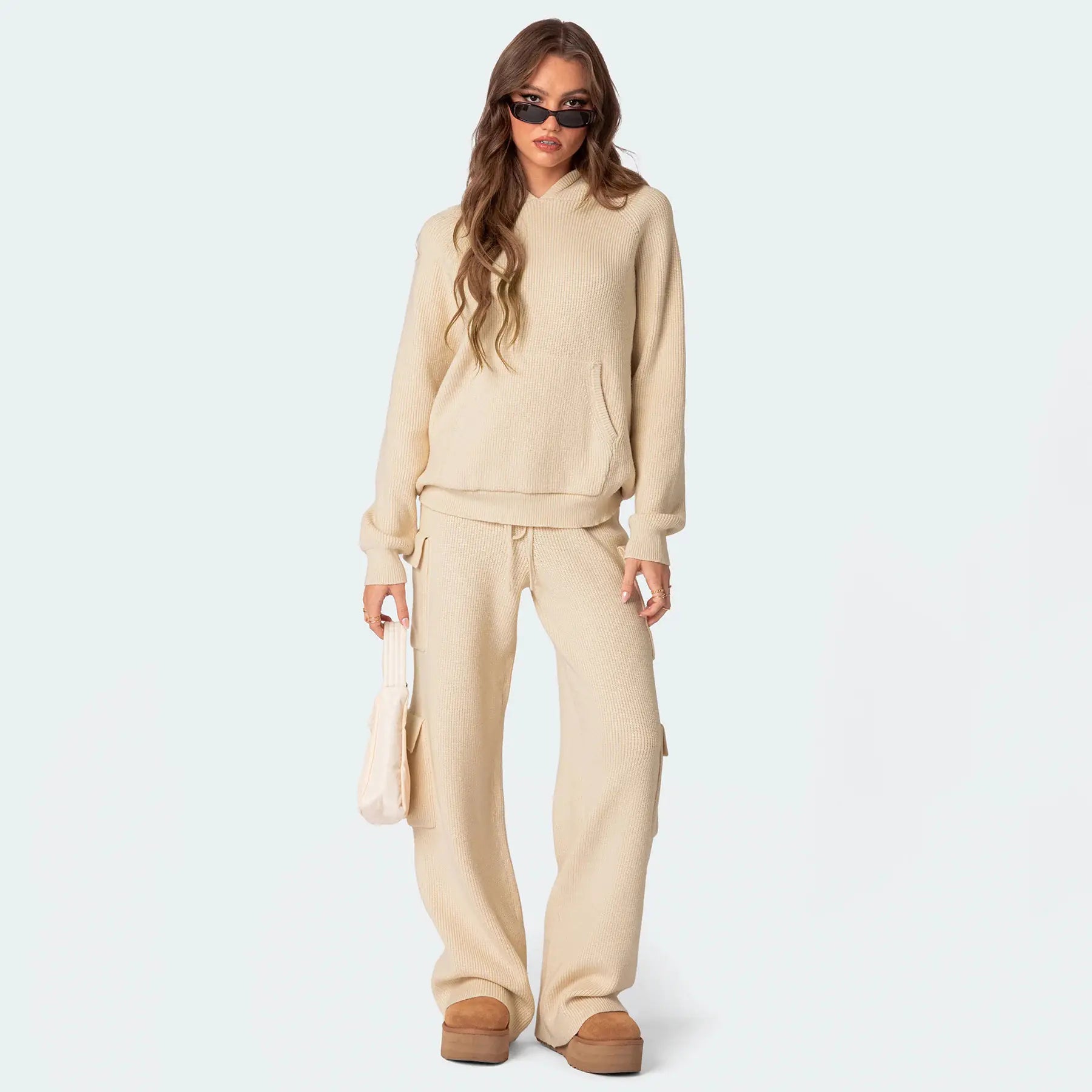 Luxe Knit Hoodie Cargo Set (One Piece)