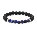 Diamond Cut Tiger Eye Agate Bead Bracelet