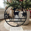 Rudolph's Deer Personalized Gifts - Custom Metal Sign, Christmas Gift